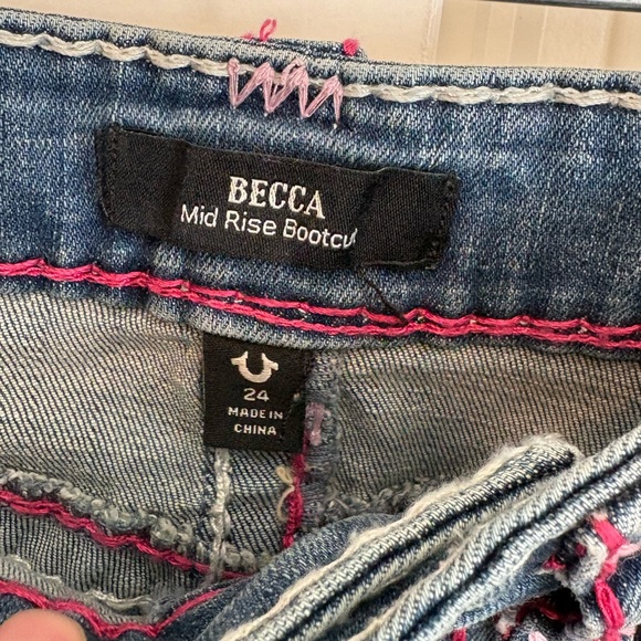 True Religion BECCA MID RISE SUPER T BOOTCUT JEAN size 24 - Picture 6 of 6